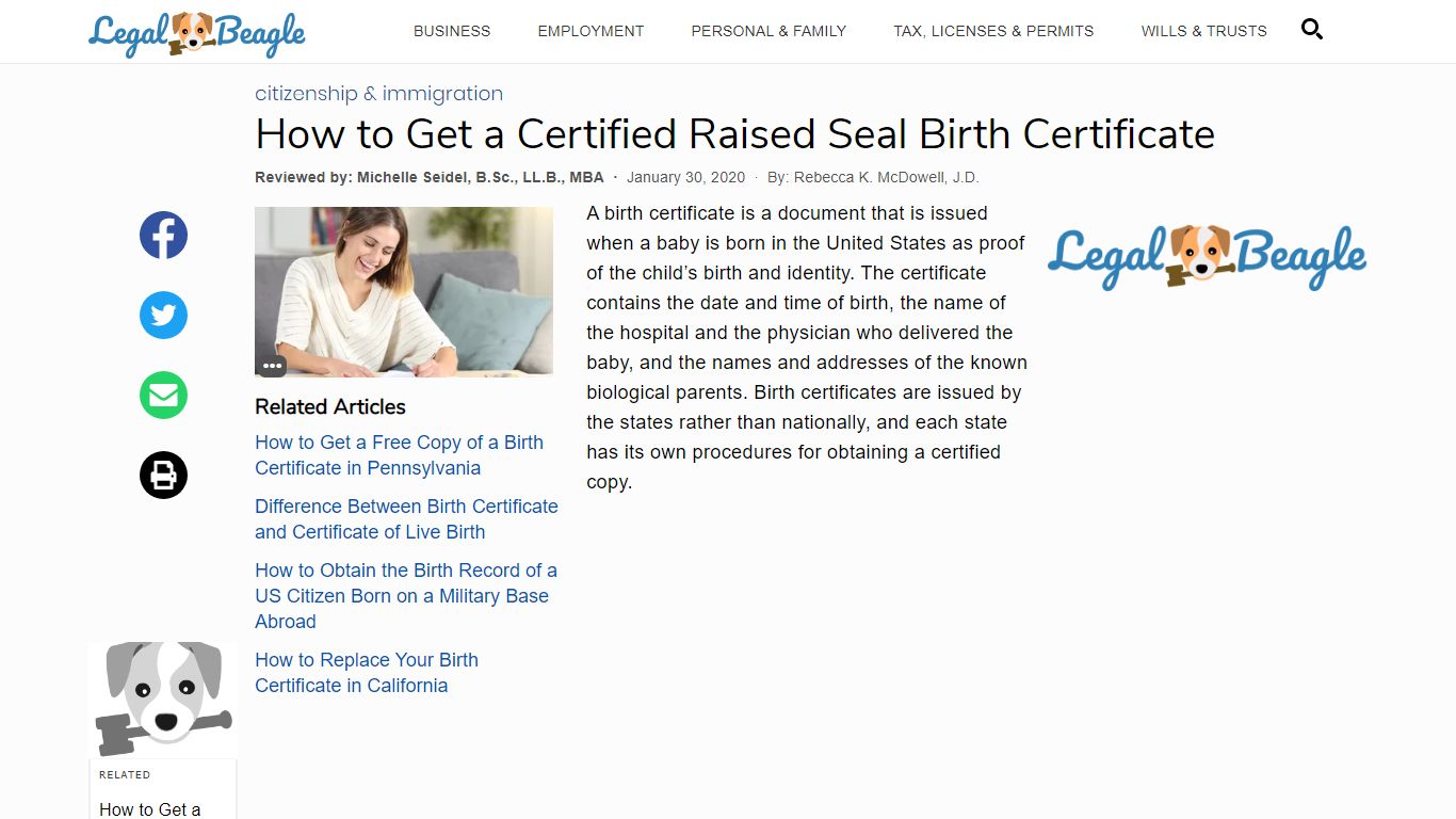 How to Get a Certified Raised Seal Birth Certificate